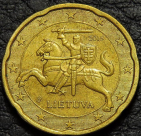 20 евроцентов 2015 Литва. Монета продается в единственном экземпляре, изображенном на фото.