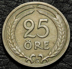 25 эре 1940 GV Швеция. Монета продается в единственном экземпляре, изображенном на фото.