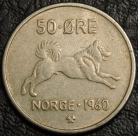 50 эре 1960 Норвегия. Монета продается в единственном экземпляре, изображенном на фото.