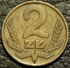 2 злотых 1977 Польша. Монета продается в единственном экземпляре, изображенном на фото.