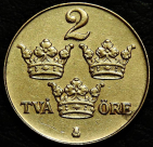 2 эре 1950 Швеция. Бронза. Монета продается в единственном экземпляре, изображенном на фото.
