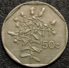 50 центов 1992 Мальта. Монета продается в единственном экземпляре, изображенном на фото.