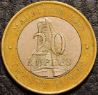 20 рупий 2007 Маврикий. Монета продается в единственном экземпляре, изображенном на фото.