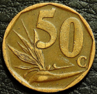 50 центов 2004 ЮАР. Монета продается в единственном экземпляре, изображенном на фото.