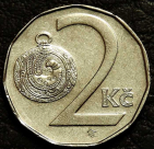 2 кроны 1994 Чехия. VF-XF (состояние монет от хорошего до отличного). На фото образец.