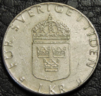 1 крона 1978 Швеция. VF-XF (состояние монет от хорошего до отличного). На фото образец.