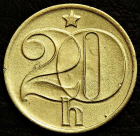 20 геллеров 1972 Чехословакия. VF-XF (состояние монет от хорошего до отличного). На фото образец.