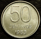 50 сентаво 1983 Аргентина. Монета продается в единственном экземпляре, изображенном на фото.