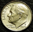 10 центов (1 дайм) 1995 D США. Монета продается в единственном экземпляре, изображенном на фото.