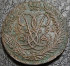 2 копейки 1761. Монета продается в единственном экземпляре, изображенном на фото.