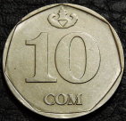 10 сомов 2009 Киргизия. VF-XF. На фото образец.