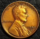 1 цент 1952 D США. Монета продается в единственном экземпляре, изображенном на фото.