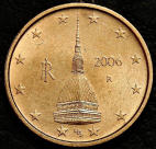 2 евроцента 2006 Италия. Монета продается в единственном экземпляре, изображенном на фото.