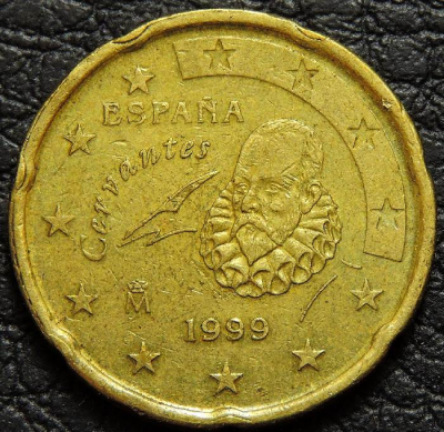 20 евроцентов 1999 Испания. VF-XF. На фото образец.