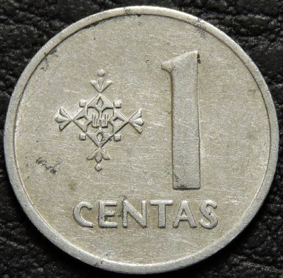1 цент 1991 Литва. Монета продается в единственном экземпляре, изображенном на фото.