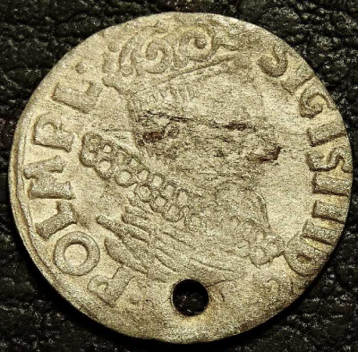 Трояк (3 гроша) 1622 Польша. Серебро. Монета продается в единственном экземпляре, изображенном на фото.
