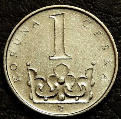 1 крона 2003 Чехия. Монета продается в единственном экземпляре, изображенном на фото.